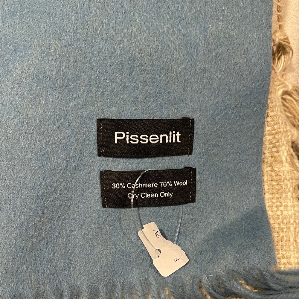 Pissenlit Blue Wool Cashmere Scarf